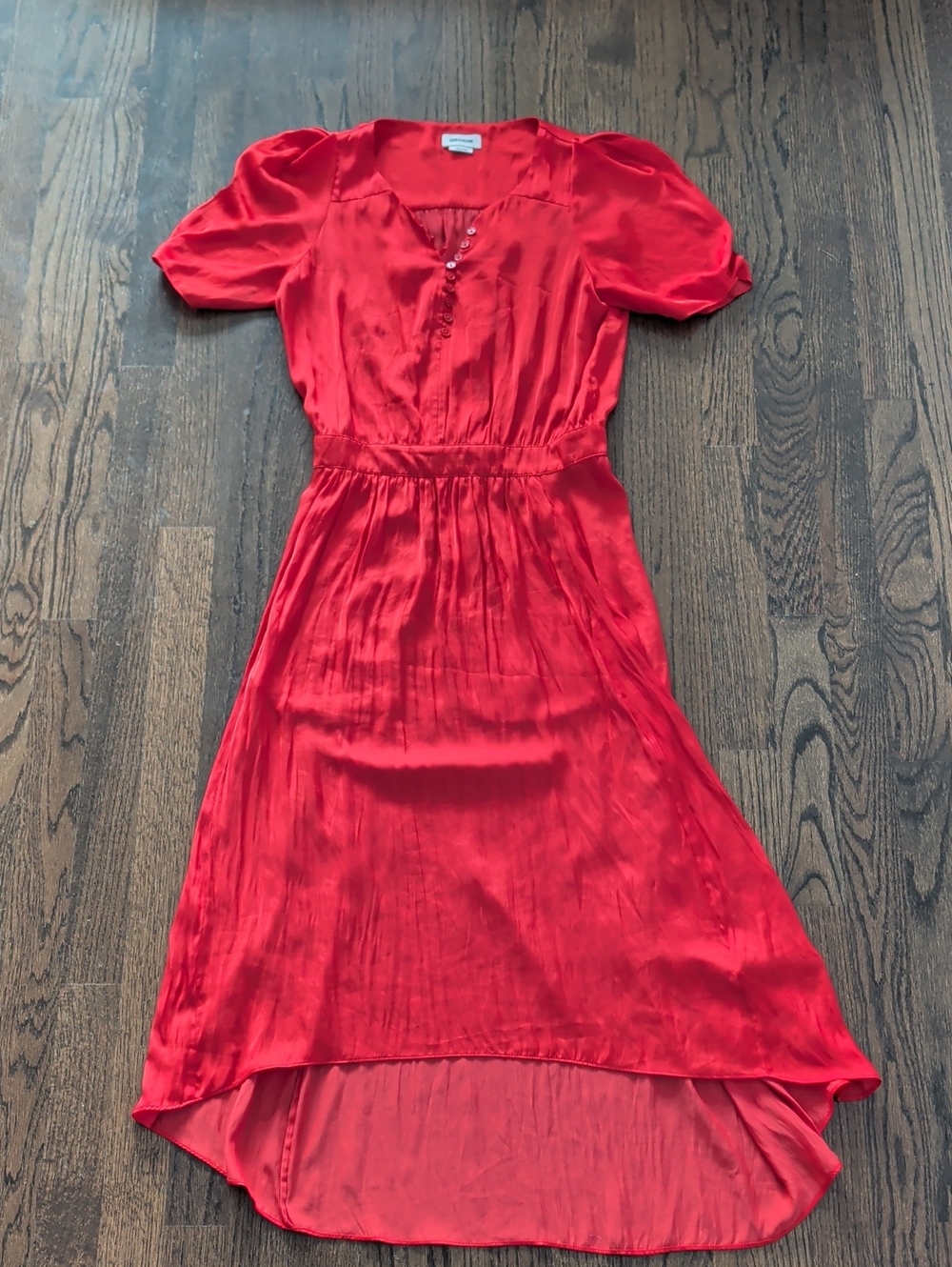 Zadig & Voltaire Red Satin High-Low Dress